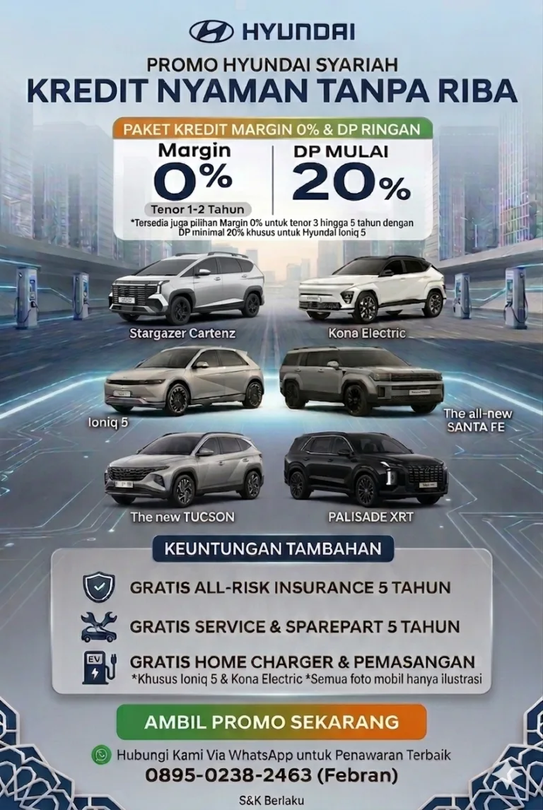 Promo Kredit Hyundai Syariah Margin 0 Persen di Bandung.